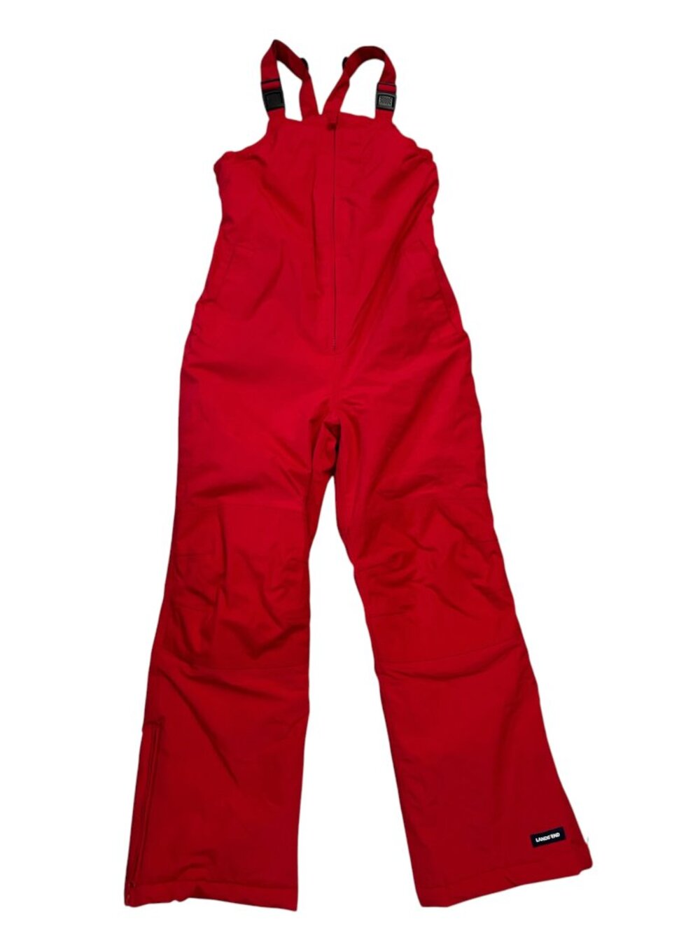 Lands End Girls Size 12 Snow Bib Pants Red Insulated Ski Pants Jumpsuit Winter
